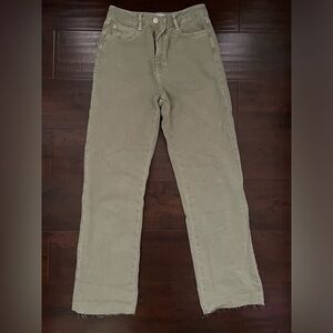 Zara green denim pants